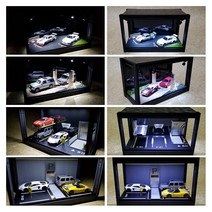 다이캐스트 주차장 자동차모형 토미카 디오라마 전시gyes 1:64 led 조명 175, vip 차고 3칸