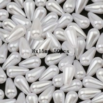 액세서리 혼합 물방울 모양 모조 진주 스트레이트 홀 비즈 쥬얼리 만들기 DIY 팔찌, Style 14