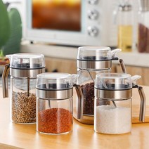 원터치 양념통 손잡이 내열 유리 양념병 300/450ml, 450ml