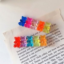 곰돌이 집게핀 1+1 하리보 머리핀 헤어장식 데일리 머리장식 귀여운 젤리핀