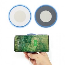 무선충전기 LED 5V 다번다 나노 패드 흡착, 그레이 LH-11