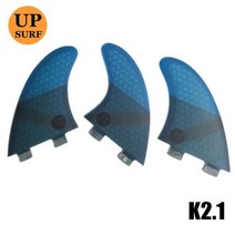 서핑보드 Upsurf 로고 더블 탭 핀 S/M/L/UK2.1 서핑 보드 허니컴 유리 섬유 Quilhas Fins, [06] K2.1 3pcs
