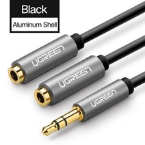 음향악세사리 UGREEN 헤드폰 스플리터 3.5mm 오디오 스테레오 Y 스플리터 연장, 하얀, 20cm