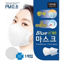 블루본 KF80 대형 새부리형 마스크 화이트 50매