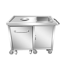 퇴식구 잔반처리대 스테인레스 업소용 반납 개수대, 카트 700x700x800 정사각형