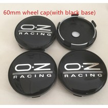 자동차 차량용 휠 허브 센터 캡 배지 커버 엠블럼 스티커 악세사리 56mm OZ 로고 4 피스, 15 60mm black silver2