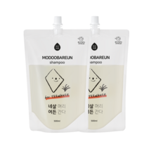 모두바른 사춘기 청소년 비듬 샴푸 탈모 정수리 냄새 두피 관리 중학생 샴푸, 리필팩 500ml x 2ea