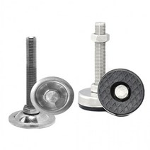 스텐조절좌 조절발 높이조절좌 레벨풋 높낮이 원형 고무캡, 01.스텐조절자_M20X100