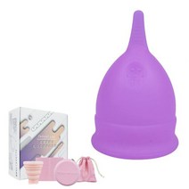 월경컵 생리컵 생리용품 월경컵 세척 출입하기 쉬운 누출 없는 부드러운 세척 소독 (노브 타입 M(세트) 퍼플) 月経カップ 生理カップ 生理用品 月経カップ洗浄 出し入れやすい 漏れな