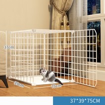 강아지방음부스 길고양이집 원목강아지집대형 고양이 침대 분리형 케이지 반 폐쇄 은신처 공간 개 둥지 동, 03 style 3