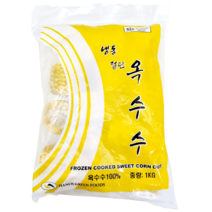 [얌얌마켓] 냉동 절단 옥수수 1kg (아이스박스 포함), 1개