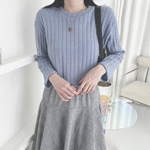 치코엘라- 루메디 데일리 골지 크롭 니트탑