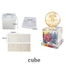 레진아트 레진공예 실리콘몰드 diy 공예 레진 실리콘 석고방향제만들기 비누만들기 심심할때할만한것 원데이클래스 금형 도구 크리스탈 에폭시 수지 램프 홀더 기하학 육각 큐브, 입방체