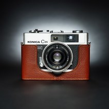 소가죽 코니카 Konica C35 AF AF2 카메라 가방 C35 가죽 슬리브 필름, C35 베이스 [라바 브라운]