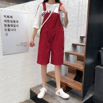멜빵청바지 봄 여름 빅사이즈 여성의류 뚱뚱함 이쁜이 200 근 슬림핏 캐쥬얼 와이드 루즈핏 나시반바지 2572933899