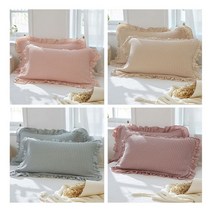 프릴 순면 베개커버 사계절 호텔 베갯잇 덮개 침구
