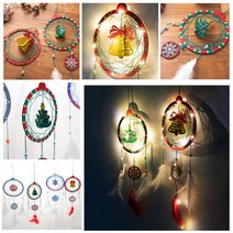 만들기자랑크리스마스 드림캐쳐/모빌/만들기재료/트리장식/공예/, 크리스마스드림캐쳐-오너먼트