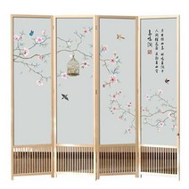백일 병풍 돌 모란 매화 제사용 차례용 4폭 파티션, 1개