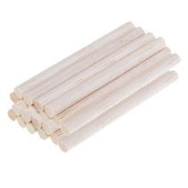 GHSHOP 20 조각 8mm 라운드 발사 나무 스틱 유치원을위한 미완성 목공예 스틱 맞춤못 막대 수제 공예 모델 액세서리, 활기 없는