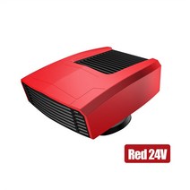 히터휴대용 자동차 히터 전기 냉각 가열 팬 4 in 1 건조기 앞 유리 데미스터 360 ° 회전 서리 제거기 1, 06 24V Red