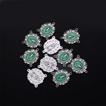 천주교성물 첫영성체선물 묵주 10 개가톨릭 성모 마리아 센터 커넥터 트렌드 예수 십자가 펜던트 메달 보석 만들기용 커넥터, wdb3, wdB3