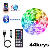 블루투스 LED 스트립 라이트 컬러 RGB 테이프 5050 10m 15m 20m 30m 조명 룸 TV 장식 светодиодн, 01 Not waterproof_06 10m, 06 BT 44keys