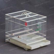 망고쭈쭈 새로운 인디고 턱 케이지 플라스틱 스틸 새장 높은 서랍 인디고 턱 케이지 보드 상단 밝은 상단 유리 섬유 강화 플라스틱 목욕 케이지, 로우 서클 화이트바 브라이트블랙헤드바 아크릴컵 패