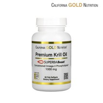 캘리포니아골드뉴트리션 아스타잔틴 프리미엄 슈퍼바부스트 크릴오일 1000mg 60소프트젤, 1병(60소프트젤)