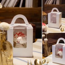[렛츠베이킹] 머핀창박스(1구/화이트), 머핀창박스(1구/화이트)2개입