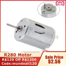미니 브러시리스모터 소형 드론 RC카 모터 R280 높은 토크 RPM DC 6-24V 19800RPM DIY 완구 팬 Juicer 워터 펌프 뷰티 악기, CN, 6000-19800RPM