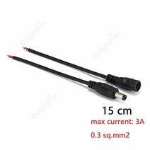 5.5mm 2.1mm 5V 12V DC 전원 피그테일 케이블 남성 여성 잭 플러그 커넥터 코드 CCTV 카메라 LED 스트립 태양열열열 전지 모니터, 09 Female and Male_06 50pcs