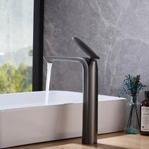 골드수도꼭지 욕실 수도꼭지 브러시 골드 분지 싱크 것과 차가운 믹서 탭 크레인 그레이 싱글 핸들, [01] gunmetal