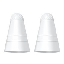 더조은셀러 애플펜슬 2 1 세대 호환 패브릭 저소음 펜촉 커버, 2개입, 화이트