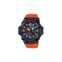 카시오 아웃도어 남성 헤비 듀티 스포츠 아날로그 크로노그래프 시계, Black/ Orange/ White_Orange |