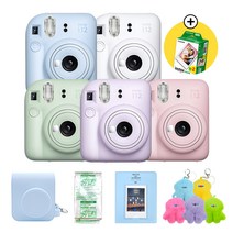 인스탁스 미니12 폴라로이드 즉석카메라+필름10장+전용가방+사은품2종, 1개, 파스텔블루
