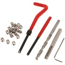 GHSHOP 25pcs M6X1.0X8.0mm 나사 수리 키트 자동차 헬리컬 코일 수리 세트, 레드, HSS