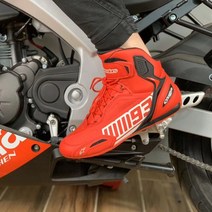 ALPINESTARS 알파인스타 오토바이 라이딩 쇼트 부츠 다이네즈 슈즈 라이더 레이싱 오프로드 여름 사계절 방수 오토바이 여단 겨울 남성, 레드