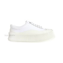 질샌더 [질샌더] 22FW 여성 J15WS0002 P4868 100 캔버스 플랫폼 스니커즈 화이트