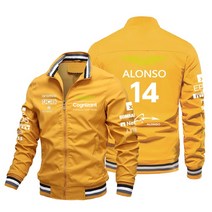 2023 애스턴 마틴 포뮬러 원 F1 자켓 AM14 Fernando Alonso Jack Van F1 레이싱 자켓 오토바이 사이클링 유니폼 자켓, 05 huang se_04 L, 1개