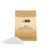 Pure Organic Ingredients Borax Cleaner & Detergent Booster 퓨어오가닉인그리디언트 보락스 클리너 디터전트 부스터 4oz(113.4g), 1개