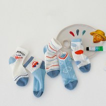 모은화 남아 여아 유아동 여름 캐릭터 키즈 초등 어린이집 메쉬 양말 5족 세트