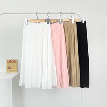 러블린 플리츠 밴딩 롱 스커트