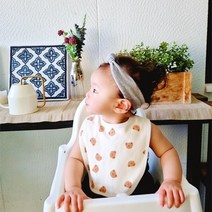 BayKids 무형광 토끼턱받이, 1)곰 토끼턱받이 베이지, 1개