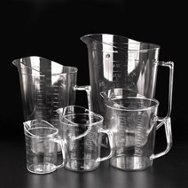 PC 계량컵 5종 라면 계량컵 이유식 투명 플라스틱 눈금 카페 비커, 선택04 PC 계량컵 (2000ml)