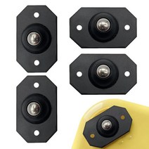 4pcs Self Adhesive Caster Mini Swivel Wheels 360 Degree Rotation Pulley Stainless Steel Universal fo, 02 Black