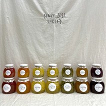 [소담하루] 수제 과일 요리 청 딸기 레몬 유자 키위 파인애플 오미자 자몽 귤 결혼식 돌 답례품 명절 생일 퇴사 입사 선물 세트, 250ml