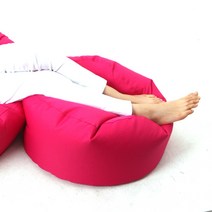 원형쿠션 소형 50cm*28cm 1인용 쇼파 안락의자 빈백, 원형소형_핑크
