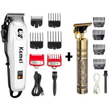 남자 바리깡 이발기 멀티이미용기 xiangjian electric hair clipper man lcd 면도기 트리머 이발사 전문 수염 충전식 hair cutting set, 6빗 세트