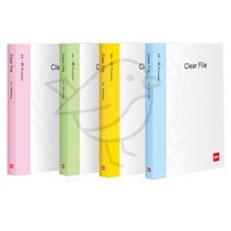 새임 투명 클리어화일 A4 내지40매 서류파일 보험파일 클리어화일, 노랑(408231)
