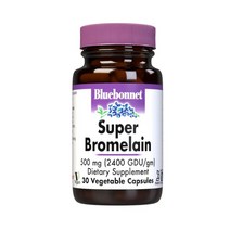 블루보넷 슈퍼 브로멜라인 500mg 글루텐 프리 베지터블 캡슐, 30개입, 1개